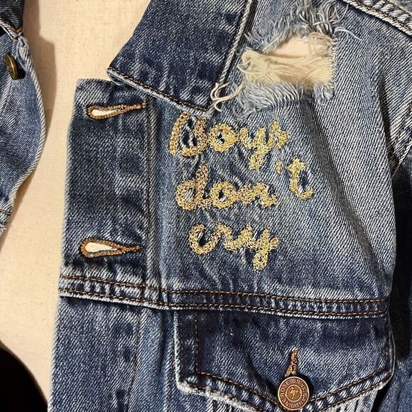 NWT Oversized Jean Jacket by Sandrine Rose Free People Collab - Picture 3 of 13